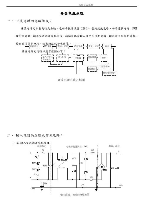 开关电源各模块原理实图讲解