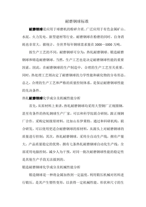 耐磨钢球标准