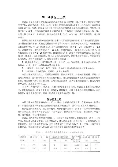 28潮沙泥土土类