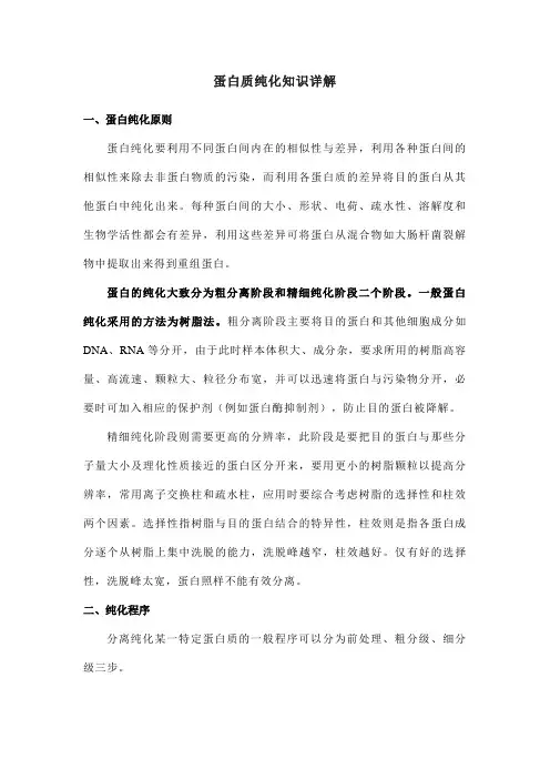 蛋白质纯化知识详解