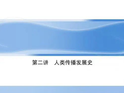 第二讲  人类传播发展史