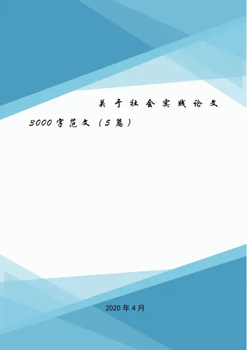关于社会实践论文3000字范文(5篇).doc