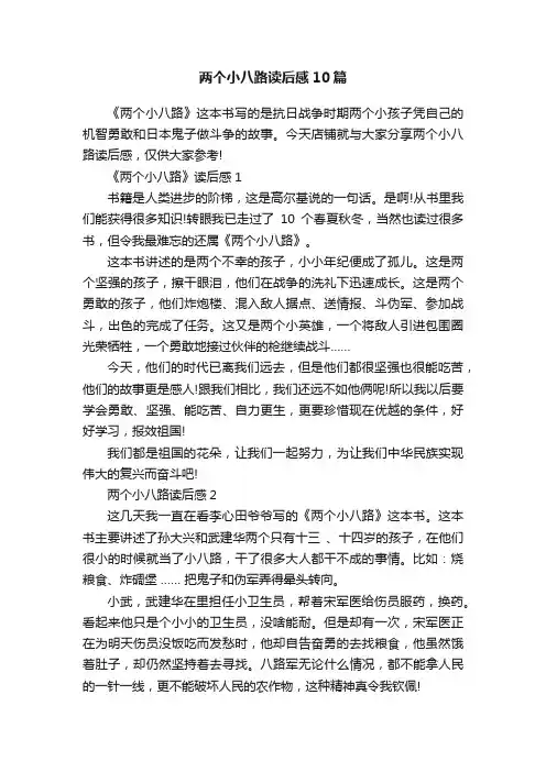 两个小八路读后感10篇