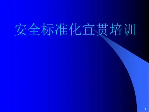 安全标准化宣贯培训-PPT精品文档