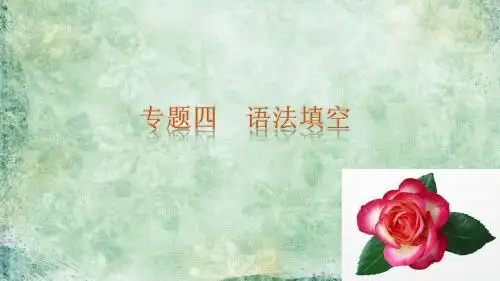 2019版高考英语(全国通用)考前三个月配套课件：专题四 语法填空