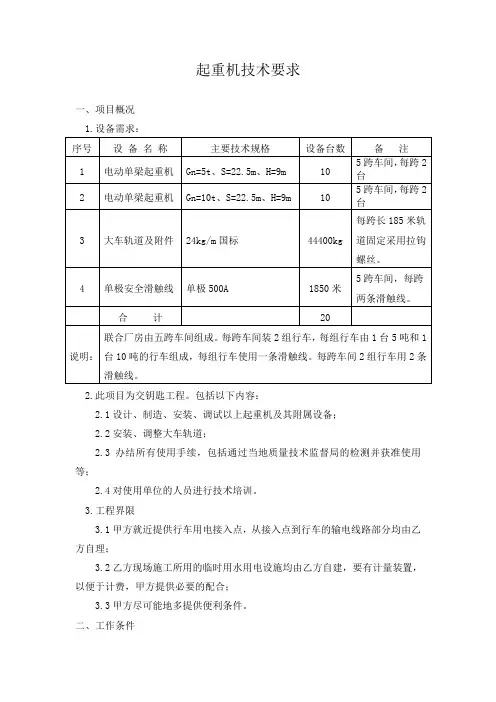 起重机技术要求(必看)