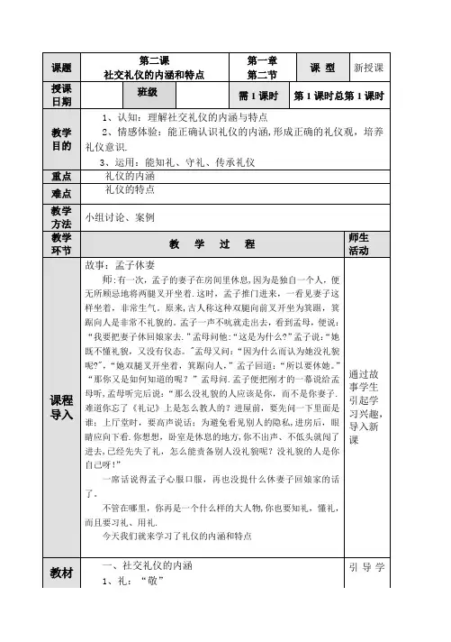 社交礼仪的内涵和特点