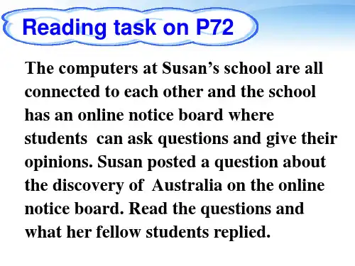 高中英语 Unit3《Australia》Reading task课件(1) 新人教版选修9