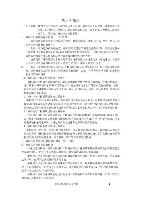城市工程系统规划