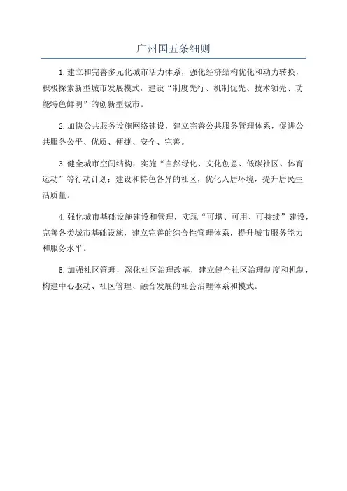 广州国五条细则