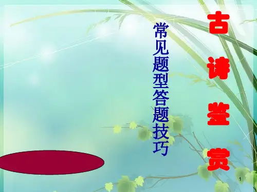 高考语文诗歌鉴赏答题技巧专题(复习) PPT课件 图文