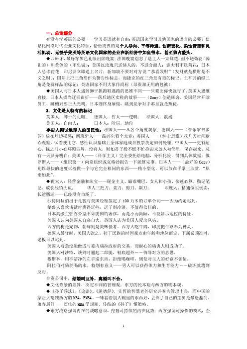 二1各国文化冲突