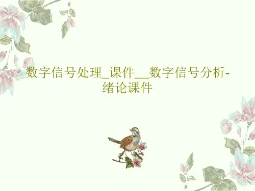 数字信号处理_课件__数字信号分析-绪论课件共88页