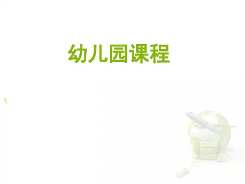 1.幼儿园课程概念ppt课件