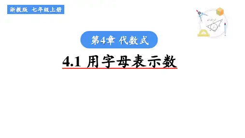 浙教版数学七年级上册《用字母表示数》课件