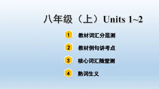 中考英语复习八年级(上)Units 1~2