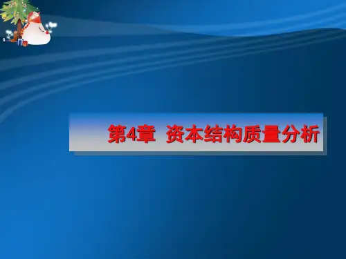 资本结构质量分析