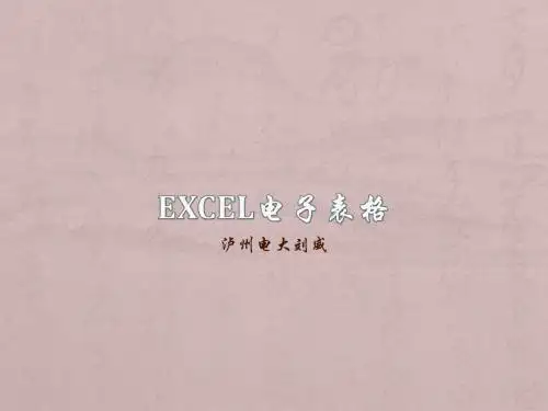 office2010-Excel电子表格课件
