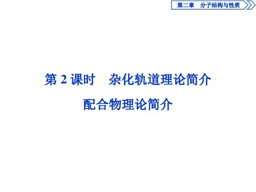 2 第2课时 杂化轨道理论简介 配合物理论简介