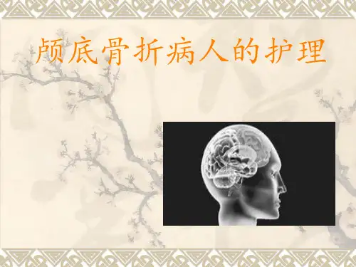 颅底骨折的护理PPT课件