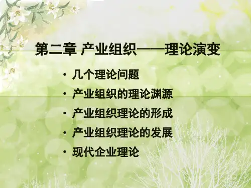 课程资料：第二章 产业组织——理论演变