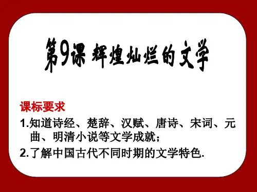 辉煌灿烂的文学-40页PPT资料