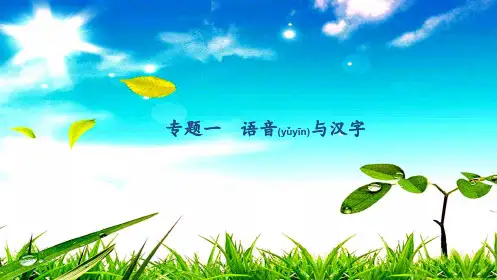 八年级语文下册 专题复习一 语音与汉字课件下册语文课件