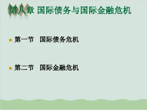 国际债务危机与国际金融危机PPT课件( 53页)