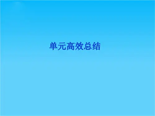 优化方案高考历史总复习(大纲版)课件第2单元单元高效总结