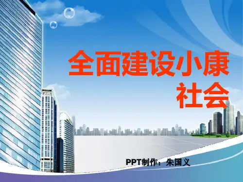 毛概专题讨论-全面建设小康社会 PPT课件