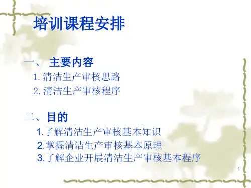 精选清洁生产审核的基本原则