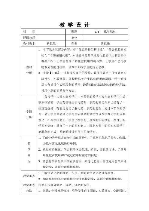 化学肥料
