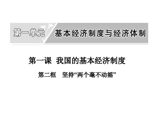 部编版高中政治必修二(我国的基本经济制度)基本经济制度与经济体制课件(第二课时)