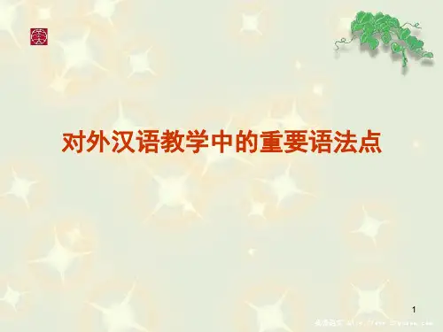 对外汉语重要语法点及其教学(课堂PPT)