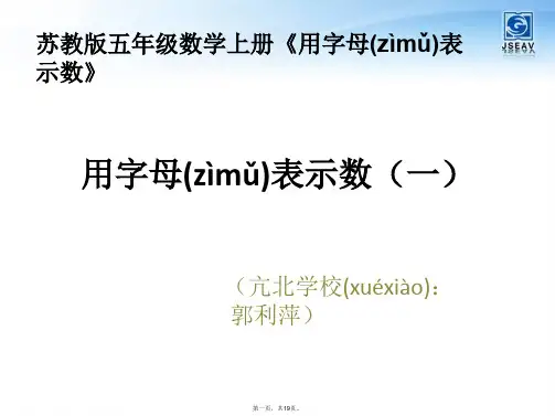 苏教版五年级上册用字母表示数课件