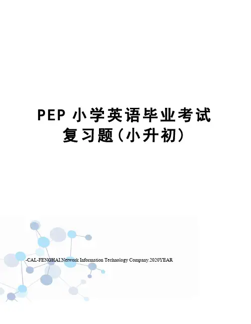PEP小学英语毕业考试复习题(小升初)