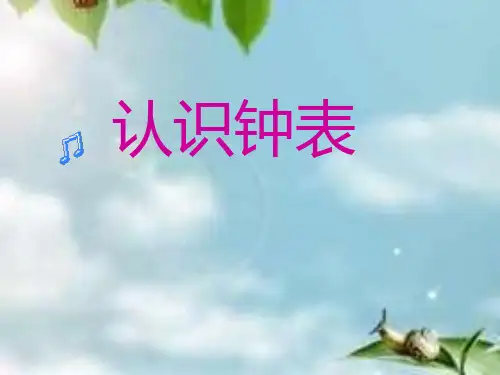 二年级数学(下册)_认识钟表课件.ppt