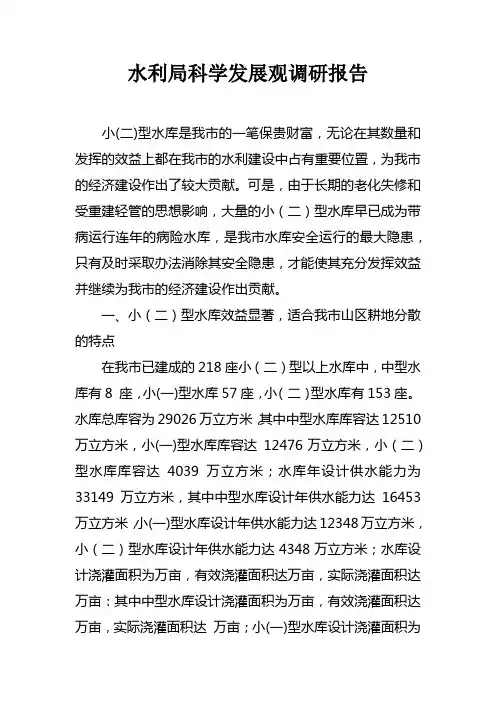 水利局科学发展观调研报告doc