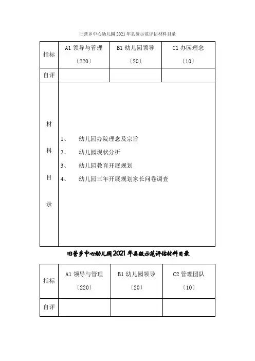 旧营乡中心幼儿园材料目录C1_C20