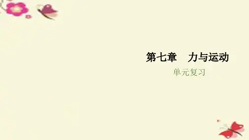 2019-2020学年度最新八年级物理全册第七章力与运动单元复习课件沪科版