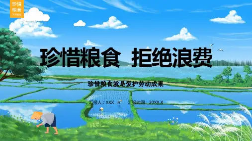 拒绝舌尖上的浪费宣传节约粮食拒绝浪费宣传PPT授课演示