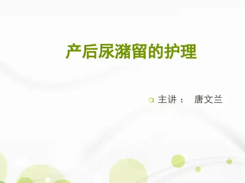 产后尿潴留