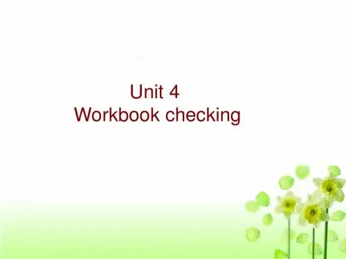 译林牛津版高中英语选修9课件 Unit 4 Workbook 课件