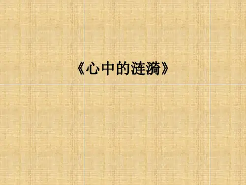 心中的涟漪 作文