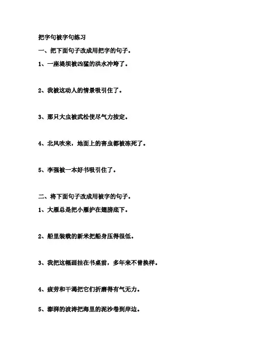 把字句和被字句