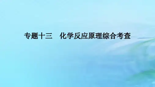 新教材2024高考化学二轮专题复习专题13化学反应原理综合考查课件