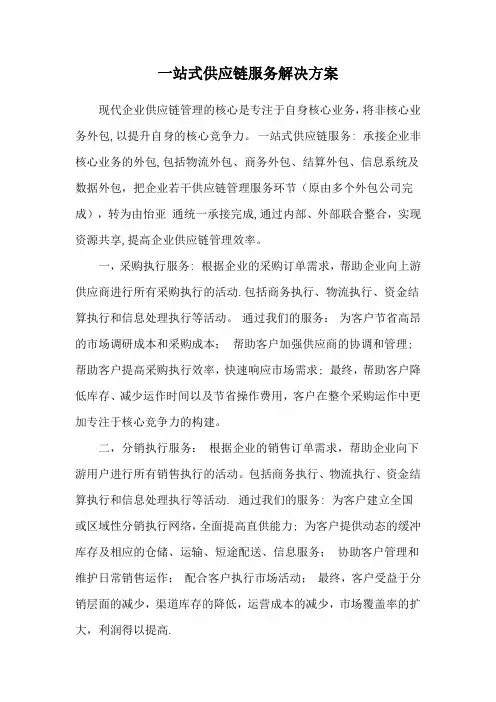 一站式供应链服务解决方案【范本模板】