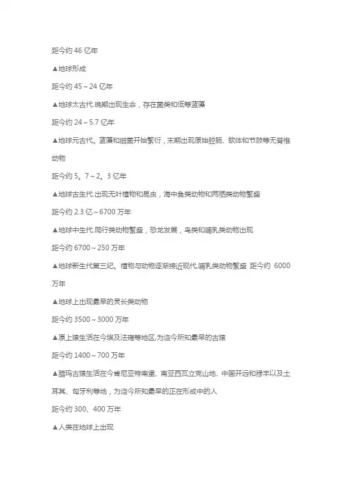 中外历史纪年表