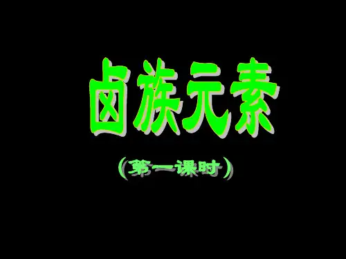 高中化学卤族元素教学(课堂PPT)