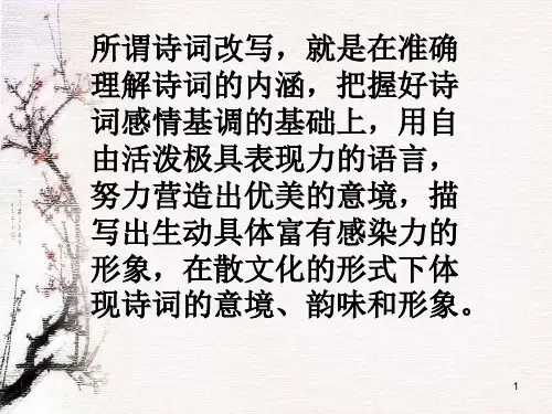 诗歌改写PPT课件